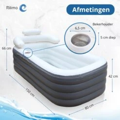 Opblaasbaar Bad Ligbad Zitbad Volwassenen - Ijsbad Badkuip Opblaasbad - Opvouwbaar Bad Opblaas Bad Antraciet -Badkamer Accessoires Winkel 1200x1200 2424