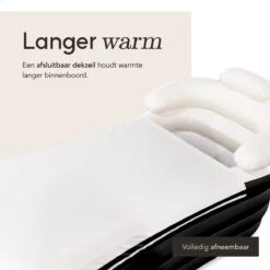 Airlie Opblaasbaar Ligbad Voor Volwassenen – Comfortabel - Opblaasbad - Zitbad - Badkuip – Bath Tub – Opvouwbaar Bad – Bath Bucket – Dubbel Hoofdkussen - Zwart - GRATIS Elektrische Pomp -Badkamer Accessoires Winkel 1200x1200 2431