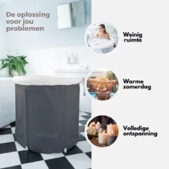 BETUB Zitbad Opvouwbare Badkuip Folding Bath Bathtub – Zit Zwembad – Ijsbad – Warm Bad – Ontspanning – Voor Onder De Douche – Tuin - Balkon Incl. Zitkussen -Badkamer Accessoires Winkel 1200x1200 2453