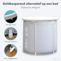 WOTRE Zitbad - Bath Bucket - Ijsbad - Wim Hof Methode - Bad Voor Volwassenen - Mobiele Badkuip - Grijs - 180L 16 WOTRE Zitbad - Bath Bucket - Ijsbad - Wim Hof Methode - Bad Voor Volwassenen - Mobiele Badkuip - Grijs - 180L -Badkamer Accessoires Winkel 1200x1200 2472