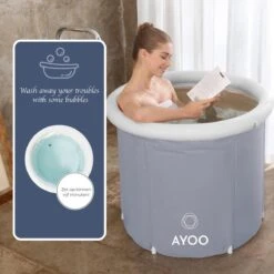 AYOO® Zitbad - Opblaasbaar Bad - Opvouwbaar Bad - Wim Hof Methode - Ijsbad - Badkuip - Zitbad Voor Volwassenen - Bathtub - Zitbaden - Bath Bucket - Inclusief Voetpomp - Grijs 15 AYOO® Zitbad - Opblaasbaar Bad - Opvouwbaar Bad - Wim Hof Methode - Ijsbad - Badkuip - Zitbad Voor Volwassenen - Bathtub - Zitbaden - Bath Bucket - Inclusief Voetpomp - Grijs -Badkamer Accessoires Winkel 1200x1200 2477