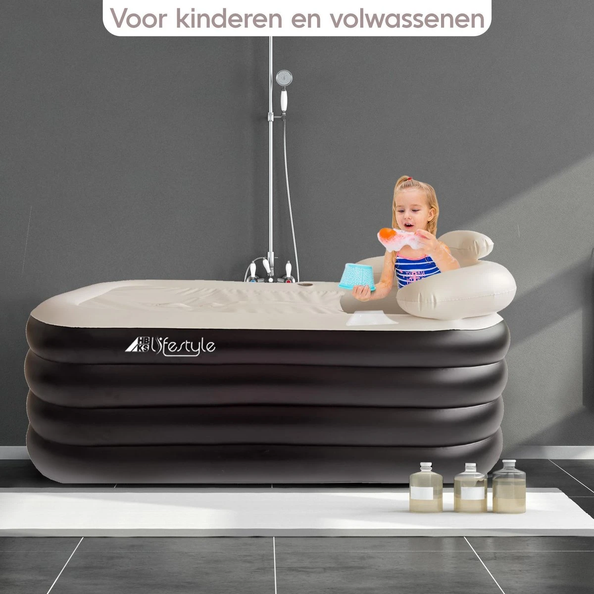 HBKS Lifestyle Bad – Opblaasbaar Ligbad – Bath Bucket – Zitbad Voor Volwassenen - Ijsbad Wim Hof Methode - Badkuip – Ice Bath – Zwart 4 HBKS Lifestyle Bad – Opblaasbaar Ligbad – Bath Bucket – Zitbad Voor Volwassenen - Ijsbad Wim Hof Methode - Badkuip – Ice Bath – Zwart - Afbeelding 2