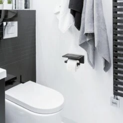 Toiletrolhouder Met Planchet - WC Rolhouder - Badkameraccessoires - Mat Zwart - 18,5x11 Cm 12 Toiletrolhouder Met Planchet - WC Rolhouder - Badkameraccessoires - Mat Zwart - 18,5x11 Cm -Badkamer Accessoires Winkel 1200x1200 250