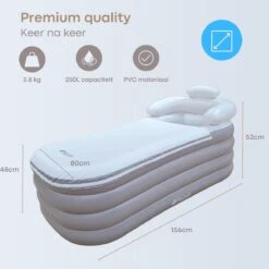 HBKS Lifestyle Bad – Opblaasbaar Ligbad – Bath Bucket – Zitbad Voor Volwassenen - Ijsbad Wim Hof Methode - Badkuip – Ice Bath – Rosegold -Badkamer Accessoires Winkel 1200x1200 2519