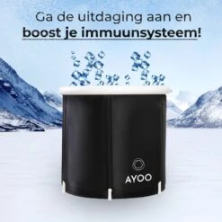AYOO® Zitbad - Opblaasbaar Bad - Opvouwbaar Bad - IJsbad - Badkuip - Zitbad Voor Volwassenen - Bathtub - Zitbaden - Bath Bucket - Wim Hof Methode - Inclusief Voetpomp - Zwart -Badkamer Accessoires Winkel 1200x1200 2528