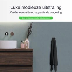 Eavy Set Van 2 Handdoekhaakjes – Zelfklevend – Zelfklevende Haakjes – Wandhaak – Plakhaakjes – RVS – Zwart - Inclusief Ontvetter -Badkamer Accessoires Winkel 1200x1200 26