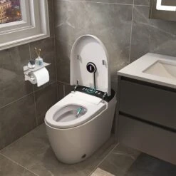 BOTC Toiletrolhouder Met Handdoekhaakjes - Toiletrolhouder - Toiletrolhouder - Zelfklevend / Boren / Zonder Boren - RVS - Zliver -Badkamer Accessoires Winkel 1200x1200 287