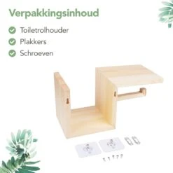 Premium Toiletrolhouder Met Plankje Zonder Boren (incl. Zuignappen En Schroeven) - WC Rolhouder - Toiletpapierhouder Staand | B&H -Badkamer Accessoires Winkel 1200x1200 292