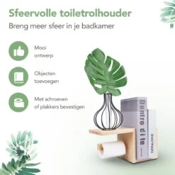 Premium Toiletrolhouder Met Plankje Zonder Boren (incl. Zuignappen En Schroeven) - WC Rolhouder - Toiletpapierhouder Staand | B&H -Badkamer Accessoires Winkel 1200x1200 293
