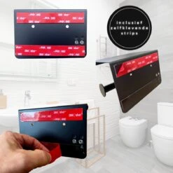 WC Rolhouder - Zelfklevend Toiletrolhouder Met Plankje - WC Papier Houder Zonder Boren - WC Rolhouder Met Plankje - Toiletrolhouder - Toiletrolhouder Zwart - Fienosa 14 WC Rolhouder - Zelfklevend Toiletrolhouder Met Plankje - WC Papier Houder Zonder Boren - WC Rolhouder Met Plankje - Toiletrolhouder - Toiletrolhouder Zwart - Fienosa -Badkamer Accessoires Winkel 1200x1200 356