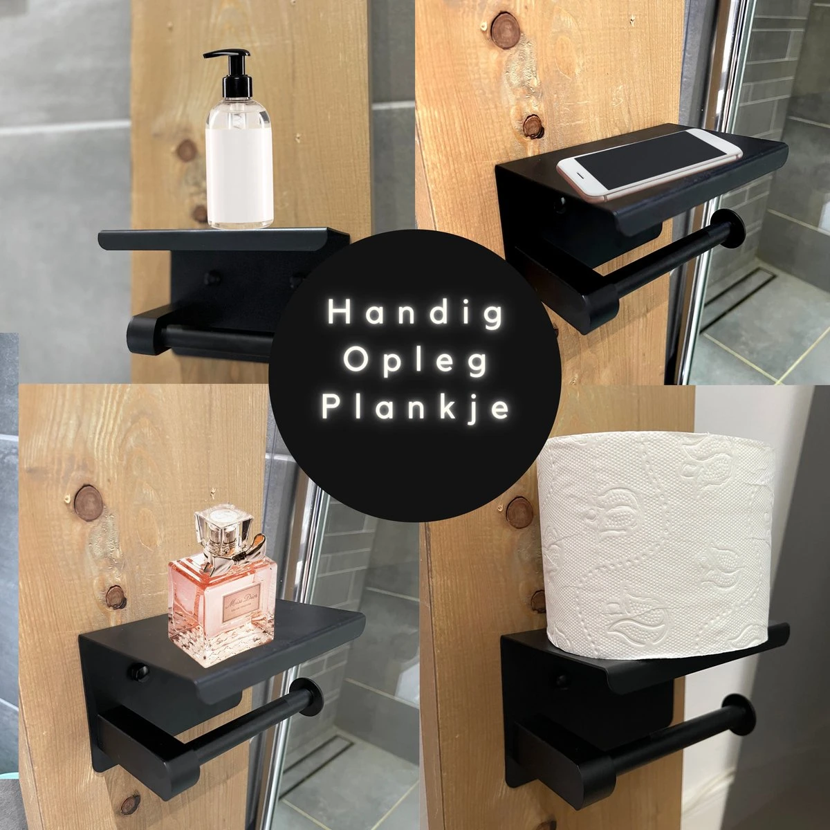 WC Rolhouder - Zelfklevend Toiletrolhouder Met Plankje - WC Papier Houder Zonder Boren - WC Rolhouder Met Plankje - Toiletrolhouder - Toiletrolhouder Zwart - Fienosa 8 WC Rolhouder - Zelfklevend Toiletrolhouder Met Plankje - WC Papier Houder Zonder Boren - WC Rolhouder Met Plankje - Toiletrolhouder - Toiletrolhouder Zwart - Fienosa - Afbeelding 6