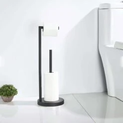 VDN Stainless Wc Rolhouder Staand - Wc Rolhouder Zwart - Toiletrolhouder En Reserverolhouder - RVS - Geschikt Voor 3+1 WC Papier Rollen - 2 In 1 -Badkamer Accessoires Winkel 1200x1200 382