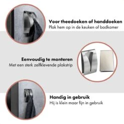 QUVIO Handdoek Houder RVS - Handdoek Of Theedoek Klem Met Plakstrip Voor In Keuken, Badkamer, Toilet Of Bijkeuken - Strak Design En Geen Schroeven Nodig - Staal - Klem - Theedoek 13 QUVIO Handdoek Houder RVS - Handdoek Of Theedoek Klem Met Plakstrip Voor In Keuken, Badkamer, Toilet Of Bijkeuken - Strak Design En Geen Schroeven Nodig - Staal - Klem - Theedoek -Badkamer Accessoires Winkel 1200x1200 407