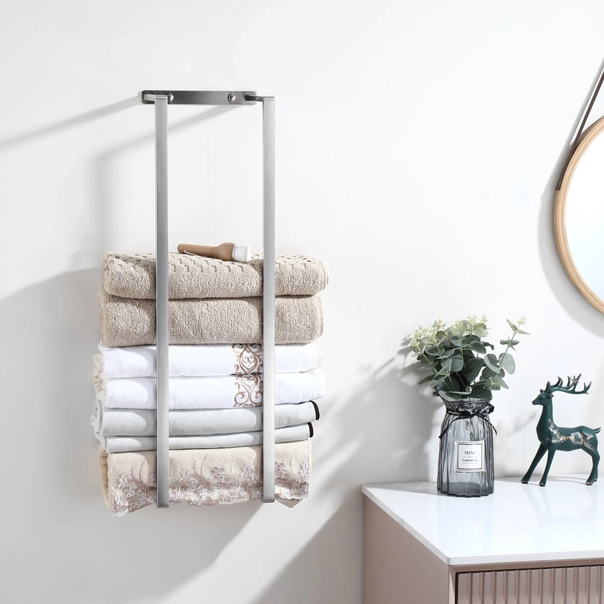 VDN Stainless Handdoekrek - Handdoekrek Badkamer - RVS - Handdoekenrek - Handdoekhouder 5 VDN Stainless Handdoekrek - Handdoekrek Badkamer - RVS - Handdoekenrek - Handdoekhouder - Afbeelding 3