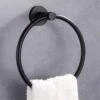 Merkloos Handdoekring Zwart - Handdoekrek Zwart - Badkamer Accessoires - Eenvoudig Te Monteren -Badkamer Accessoires Winkel 1200x1200 460