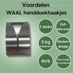 Waal© 2 Stuks RVS Handdoekhouders Zilver - Zelfklevend - Handdoek Klem - Handdoek Haak 12 Waal© 2 Stuks RVS Handdoekhouders Zilver - Zelfklevend - Handdoek Klem - Handdoek Haak -Badkamer Accessoires Winkel 1200x1200 466