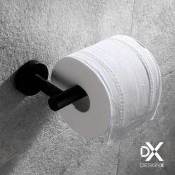 DesignX Toiletrolhouder Zwart - WC Rolhouder - Matte - Papier - Houder - Incl. Schroeven -Badkamer Accessoires Winkel 1200x1200 47
