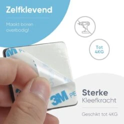 Trendfield Handdoekhaakjes Zelfklevend Zwart - 4 Vierkante Zwarte Handdoek Haakjes - Handdoekhaak - Zwart -Badkamer Accessoires Winkel 1200x1200 495