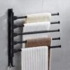 BOTC Handdoekrek - 5-armig Handdoekhouder - Handdoekstang - 180 Graden Verstelbaar - Badkamer - Zwart -Badkamer Accessoires Winkel 1200x1200 509