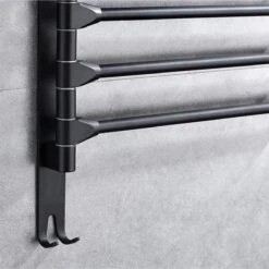 BOTC Handdoekrek - 5-armig Handdoekhouder - Handdoekstang - 180 Graden Verstelbaar - Badkamer - Zwart -Badkamer Accessoires Winkel 1200x1200 511