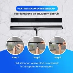 Douchewisser Met Ophangsysteem - Raamwisser - Raamtrekker - RVS - Extra Siliconen Strip -Badkamer Accessoires Winkel 1200x1200 560