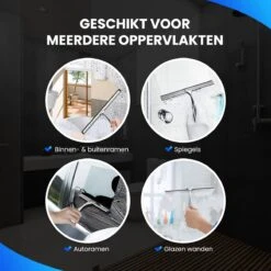 Douchewisser Met Ophangsysteem - Raamwisser - Raamtrekker - RVS - Extra Siliconen Strip -Badkamer Accessoires Winkel 1200x1200 562