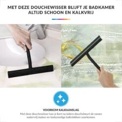 Douchewisser Met Ophanghaak – Trekker Douche – Douchetrekker Voor Badkamer – Raamwisser Douche – Zwart -Badkamer Accessoires Winkel 1200x1200 564
