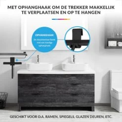 Douchewisser Met Ophanghaak – Trekker Douche – Douchetrekker Voor Badkamer – Raamwisser Douche – Zwart -Badkamer Accessoires Winkel 1200x1200 565