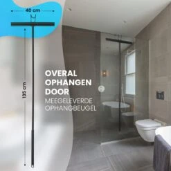 Vloertrekker Met Steel - Vloerwisser Voor In Badkamer - Watertrekker Douche - Douchewisser Zwart -Badkamer Accessoires Winkel 1200x1200 578