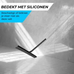 Minismus Extra Brede Douchewisser Met Magneethouder Ophangsysteem Ophanghaak - 33 Cm Breed - Zwart -Badkamer Accessoires Winkel 1200x1200 593