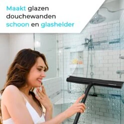 Minismus Extra Brede Douchewisser Met Magneethouder Ophangsysteem Ophanghaak - 33 Cm Breed - Zwart -Badkamer Accessoires Winkel 1200x1200 596