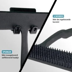 Vannons - Douchewisser Zwart - Douche Trekker Met Zelfklevende Ophanghaak - Met Borstel - Siliconen - Zwart 13 Vannons - Douchewisser Zwart - Douche Trekker Met Zelfklevende Ophanghaak - Met Borstel - Siliconen - Zwart -Badkamer Accessoires Winkel 1200x1200 640