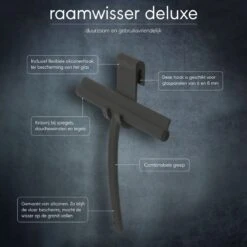 Sealskin Deluxe - Raamwisser Inclusief Flexibele Glashaak - Zwart 12 Sealskin Deluxe - Raamwisser Inclusief Flexibele Glashaak - Zwart -Badkamer Accessoires Winkel 1200x1200 654