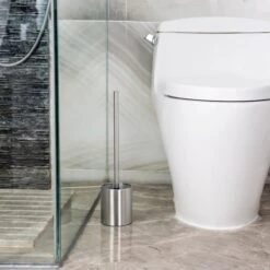 Merkloos Toiletborstel RVS - Wcborstel Rvs - RVS Toiletborstel In Houder - Toiletborstelhouder - Wc Borstel - Toiletborstel Met Houder Vrijstaand - RVS Geborsteld -Badkamer Accessoires Winkel 1200x1200 681