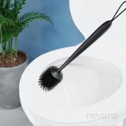 Toiletborstel Met Houder - WC Borstel - Vrijstaand - Siliconen - Zwart -Badkamer Accessoires Winkel 1200x1200 731