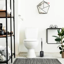 Toiletborstel Met Houder - WC Borstel - Vrijstaand - Siliconen - Zwart -Badkamer Accessoires Winkel 1200x1200 733