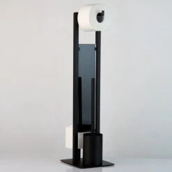 WENKO Toiletbutler Rivalta Zwart - Toiletborstel Met Houder, Toiletrolhouder En Reserverolhouder -Badkamer Accessoires Winkel 1200x1200 742