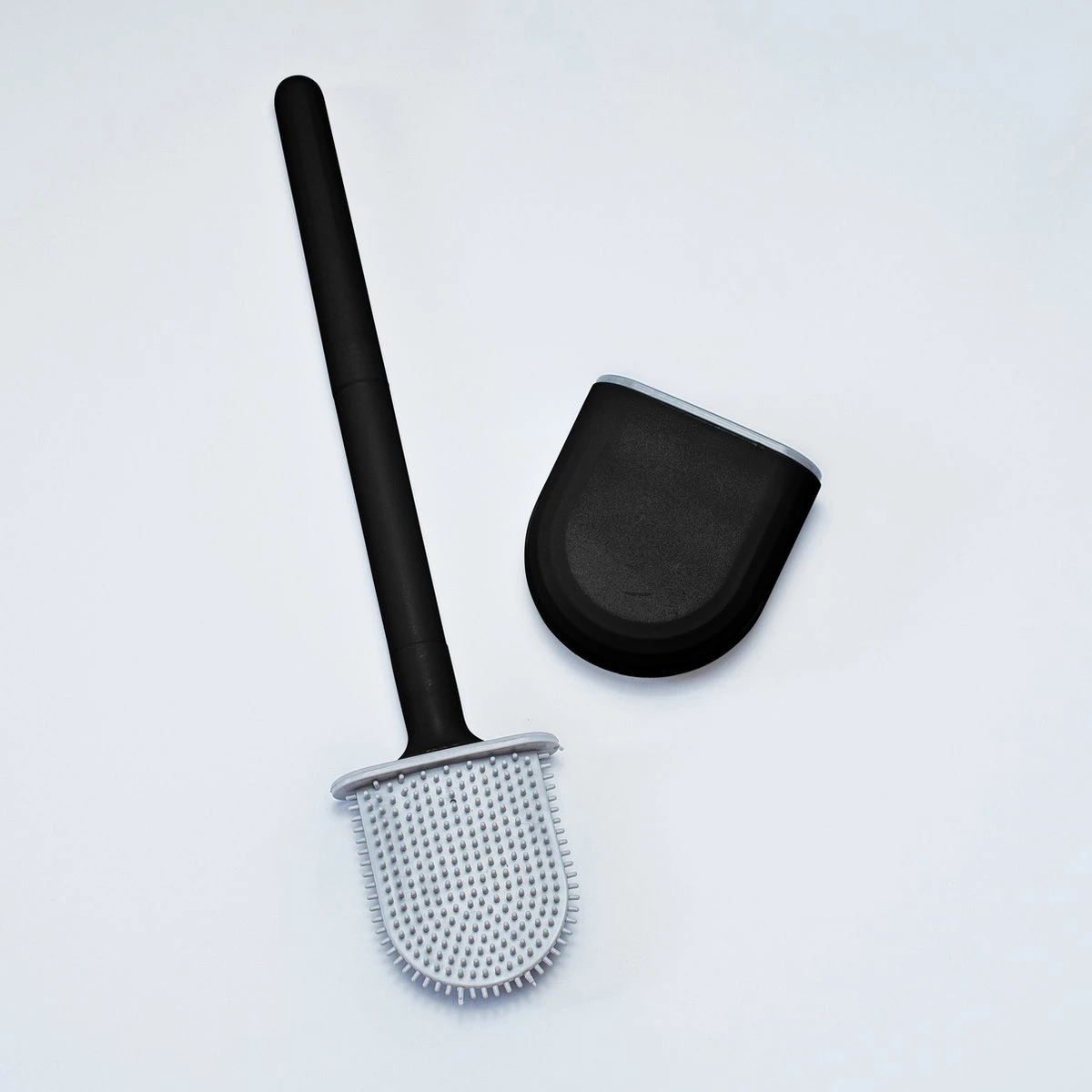 WC Borstel – Siliconen – Zwart – WC Borstel Met Houder – Vrijstaand – Hangend – WC Borstel En Houder – WC Borstel Zwart 5 WC Borstel – Siliconen – Zwart – WC Borstel Met Houder – Vrijstaand – Hangend – WC Borstel En Houder – WC Borstel Zwart - Afbeelding 3