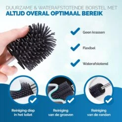WITTS WC Borstel Met Houder - Staand Of Hangend – Mat Zwart - Incl. Absorberende Pad -Badkamer Accessoires Winkel 1200x1200 816