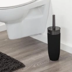 Sealskin Bloom Toiletborstel Met Houder Vrijstaand - Zwart -Badkamer Accessoires Winkel 1200x1200 831