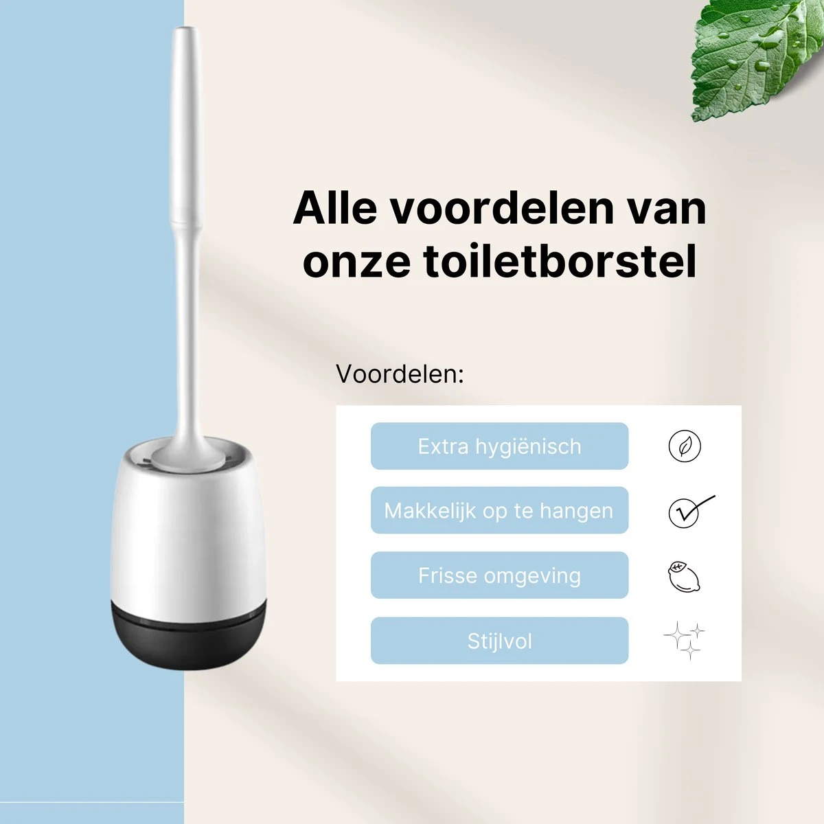 Merkloos Toiletborstel Siliconen Met Houder - Luxe WC Borstel - Vrijstaand Of Hangend - Antibacteriële Borstel Zonder Krassen - Sneldrogend - Wit Met Zwart 7 Merkloos Toiletborstel Siliconen Met Houder - Luxe WC Borstel - Vrijstaand Of Hangend - Antibacteriële Borstel Zonder Krassen - Sneldrogend - Wit Met Zwart - Afbeelding 5