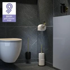 Tiger Tune - Toiletborstel Met Houder - Messing Geborsteld / Zwart 23 Tiger Tune - Toiletborstel Met Houder - Messing Geborsteld / Zwart -Badkamer Accessoires Winkel 1200x1200 850