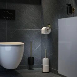 Tiger Tune - Toiletborstel Met Houder - Messing Geborsteld / Zwart 25 Tiger Tune - Toiletborstel Met Houder - Messing Geborsteld / Zwart -Badkamer Accessoires Winkel 1200x1200 851