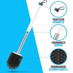 Strex Toiletborstel Siliconen Met Houder - Sneldrogend, Hygiënisch & Antibacteriële Werking - WC Borstel - Toilet Borstel Houder -Badkamer Accessoires Winkel 1200x1200 870