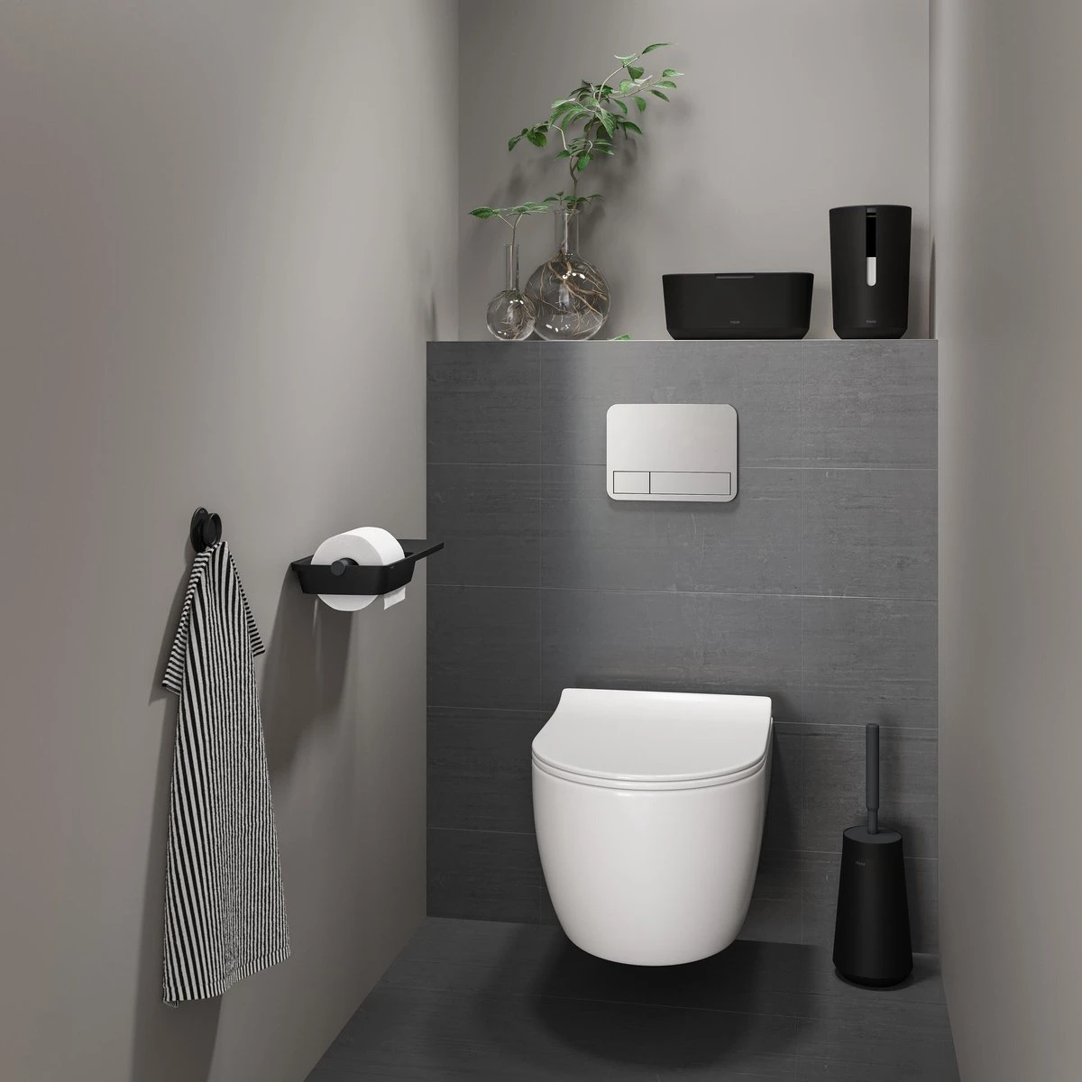 Tiger Tess - Toiletborstelhouder Met Swoop® Borstel Flexibel - Zwart / Antraciet 9 Tiger Tess - Toiletborstelhouder Met Swoop® Borstel Flexibel - Zwart / Antraciet - Afbeelding 7