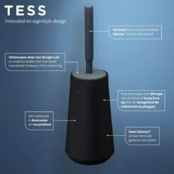 Tiger Tess - Toiletborstelhouder Met Swoop® Borstel Flexibel - Zwart / Antraciet 21 Tiger Tess - Toiletborstelhouder Met Swoop® Borstel Flexibel - Zwart / Antraciet -Badkamer Accessoires Winkel 1200x1200 919