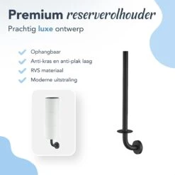 SODEAL Luxe Reserverolhouder Zwart - Reserverolhouder Hangend - Toiletrolhouder Zwart - Wc Rolhouder Zwart -Badkamer Accessoires Winkel 1200x1200 949