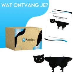 Sanics Reserverolhouder Vrijstaand - Hangend - Wandhouder - Kat - Zwart -Badkamer Accessoires Winkel 1200x1200 975