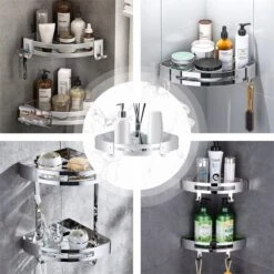 Merkloos Doucherek Zonder Boren – Doucherek Hangend – Badkamerrek – Zilver RVS – IP68 Waterdicht – 8KG Draagkracht -Badkamer Accessoires Winkel 1200x1200 997