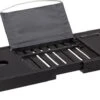 ACAZA Badrekje - Uitschuifbare Bamboe Bad Brug (Min 70 Cm - Max 105cm) - Verstelbare Plank Voor In Bad Met Tablet Houder - Zwart -Badkamer Accessoires Winkel 1200x492 1